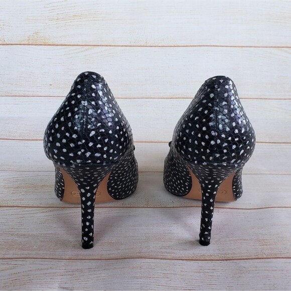 Coach Leather Landrie Polka Dot Bow Pointy Toe Stiletto Heeled Pump Size 8B - Picture 6 of 16